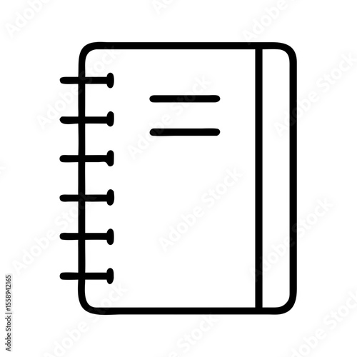 Blank notepad with spiral binding in minimal design  