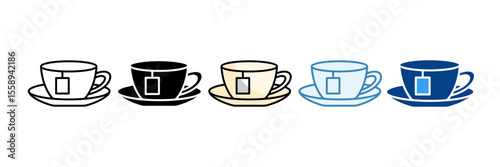 Green Tea  Icon Set Multiple Style Collection