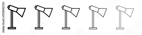 photography lighting icon vector thin outline style sign
