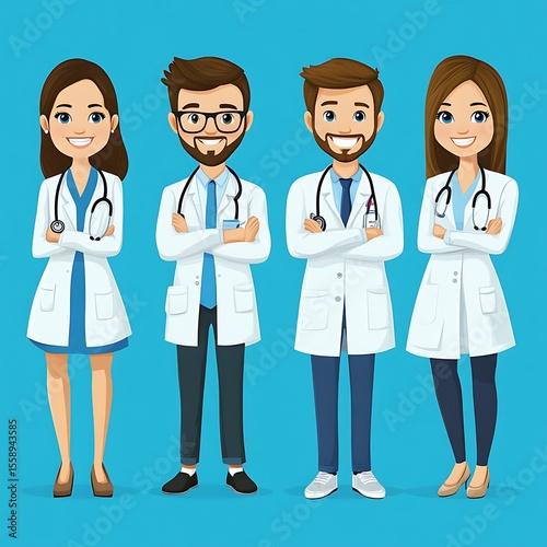 Medical team in white coats