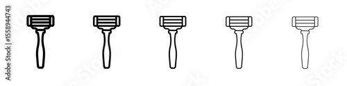 razor icon vector thin outline style sign