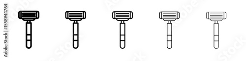 razor icon vector thin outline style sign