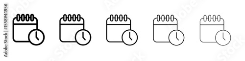 reminder icon vector thin outline style sign