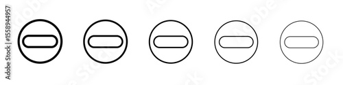 remove icon vector thin outline style sign