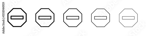 remove icon vector thin outline style sign