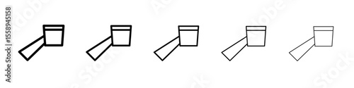 rescue truck bucket icon vector thin outline style sign