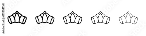 respirator icon vector thin outline style sign