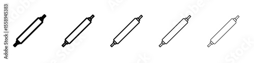 rolling pin icon vector thin outline style sign