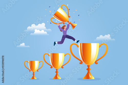 vector illustration of a winner cup