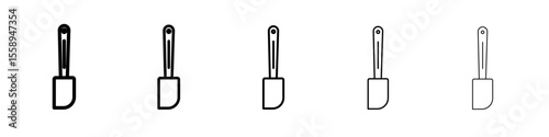 spatula icon vector thin outline style sign