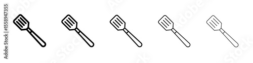 spatula icon vector thin outline style sign