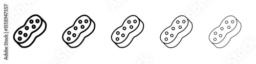sponge icon vector thin outline style sign