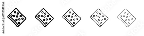 sponge icon vector thin outline style sign