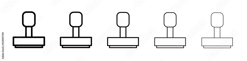 stamp icon vector thin outline style sign stamp icon vector thin outline style sign