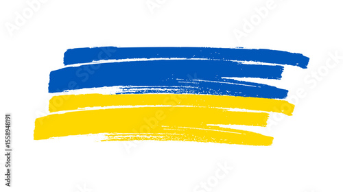 Ukrainian national flag in grunge style