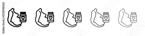 Supplements for pregnant women icon vector thin outline style sign