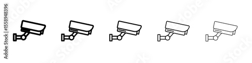 surveillance icon vector thin outline style sign