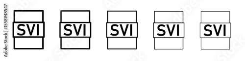 SVI File Document Icon vector thin outline style sign