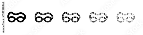 Swimming Glasses icon vector thin outline style sign