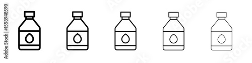 syrup icon vector thin outline style sign