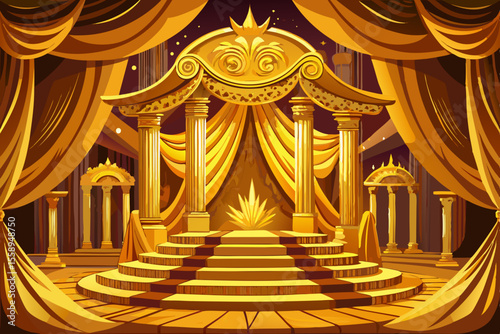 Golden Temple Stage Setting Illustration