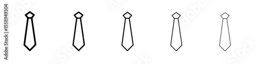 Tie icon vector thin outline style sign