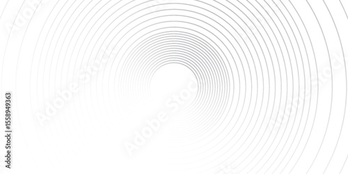 Abstract blue glowing geometric lines on dark blue background. Modern shiny blue circle lines pattern. Futuristic technology concept. Suit for cover, poster, banner, header, website.