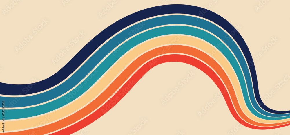 Fototapeta premium retro colorful stripes background design 