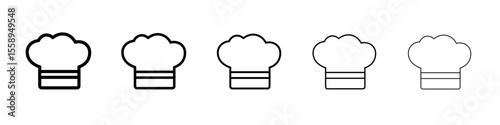 toque icon vector thin outline style sign