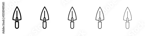 towel icon vector thin outline style sign