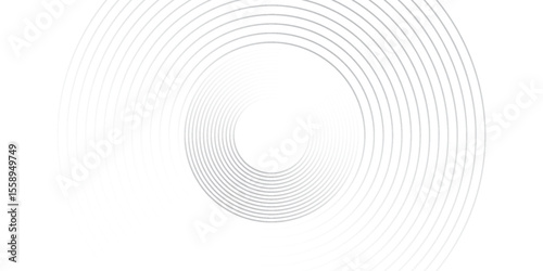 Abstract blue glowing geometric lines on dark blue background. Modern shiny blue circle lines pattern. Futuristic technology concept. Suit for cover, poster, banner, header, website.