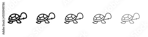 turtle icon vector thin outline style sign