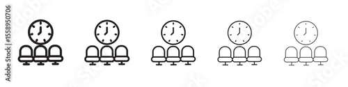 Waiting Room Icon Single vector thin outline style sign
