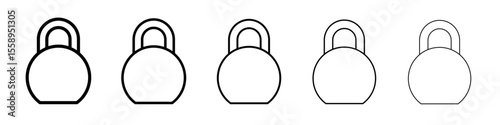 weight icon vector thin outline style sign