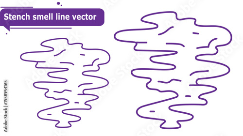 Stench smell line vector