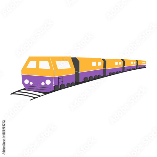 train vector illustration in flat design style 