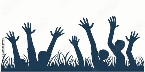 hands holding hands vector