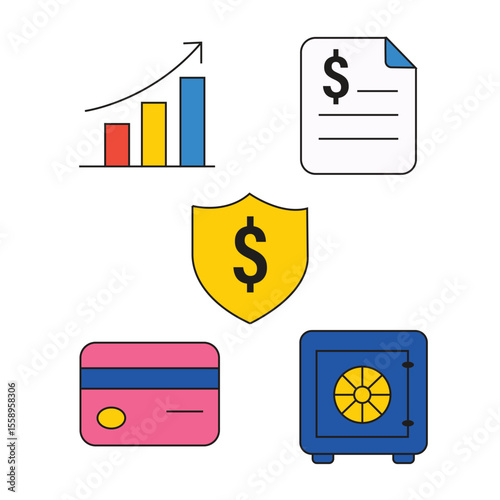 finance icon vector art design