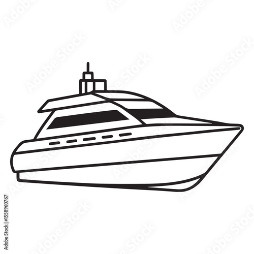 boat on white background
