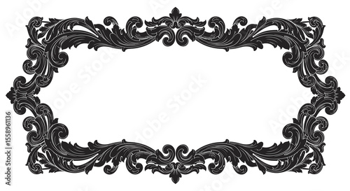 Elegant victorian border vector illustration for decorative design