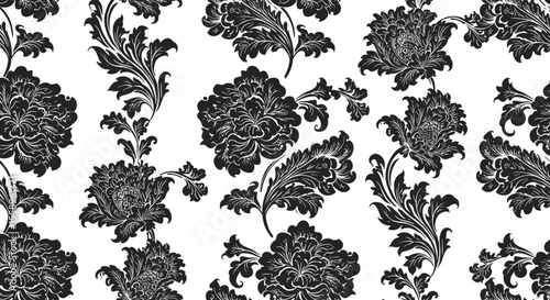 Ornamental floral pattern vector illustration for elegant design projects