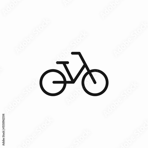 bicycle transport mode icon sign vector