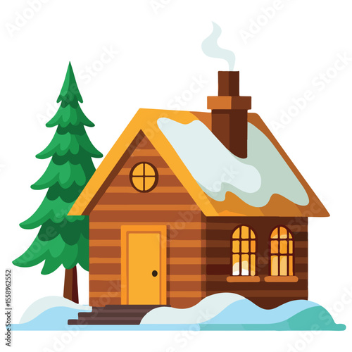house in the snow