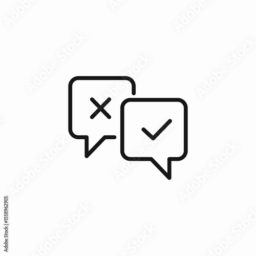 chat bubbles decision icon sign vector