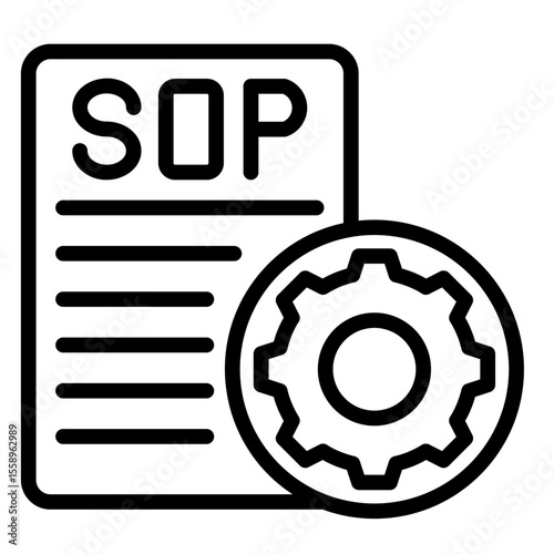 Standard Operating Procedure  Icon Element For Design