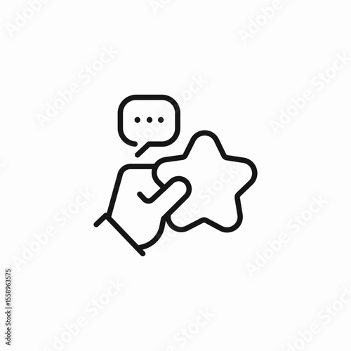 feedback star rating icon sign vector