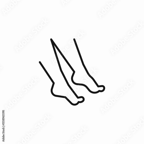 female legs foot icon sign vector