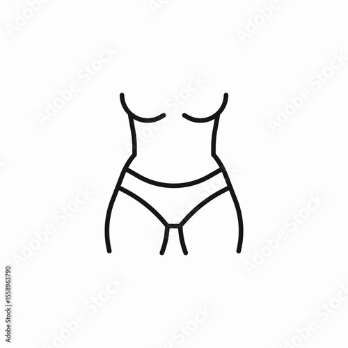 front torso women icon sign vector
