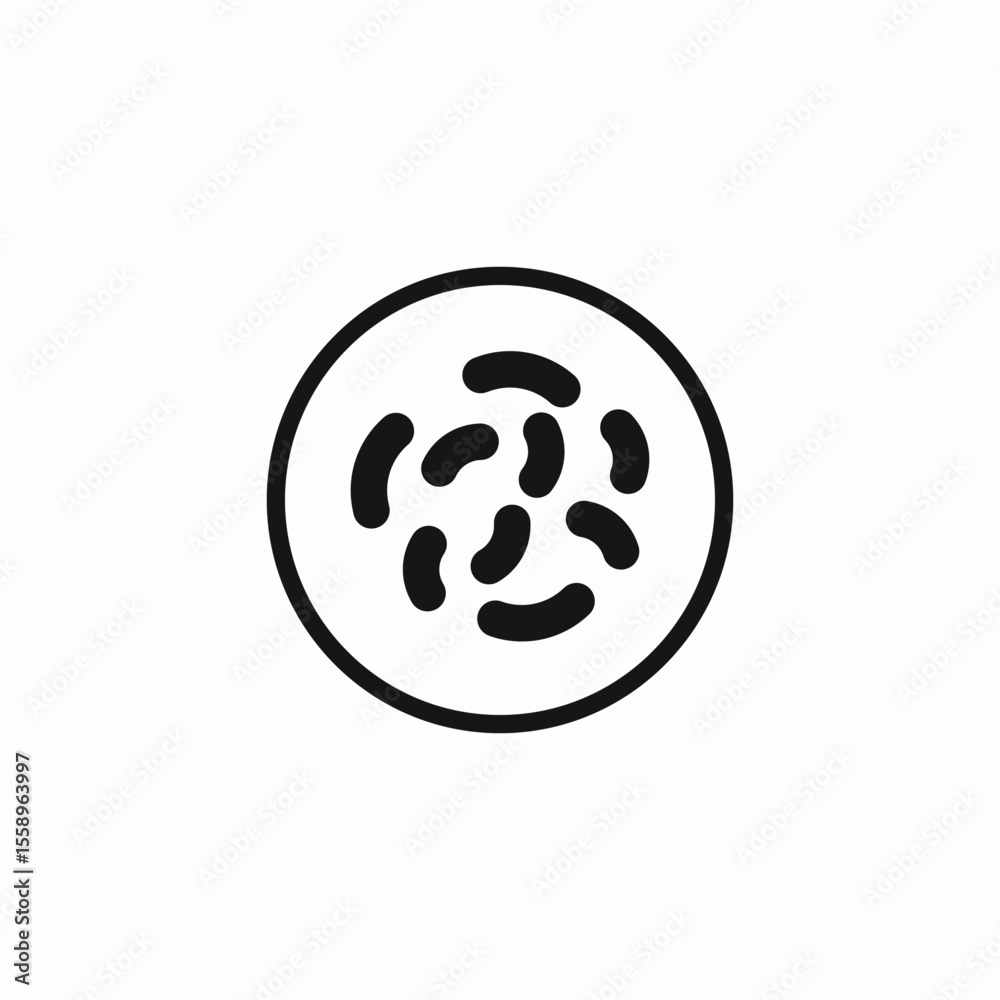 Obraz premium gut bacteria circle icon sign vector
