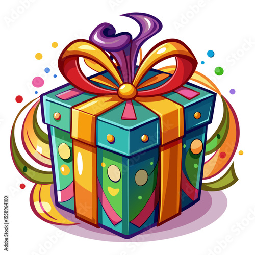 gift box logo vector illustration
